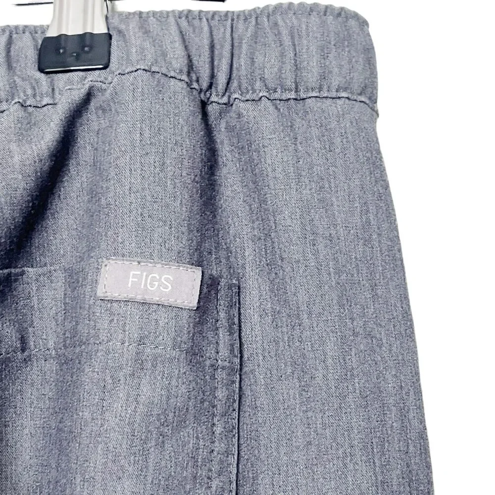 FIGS Cairo Cargo Scrub Pants Men's Large Tall Graphite Gray Medical Workwear